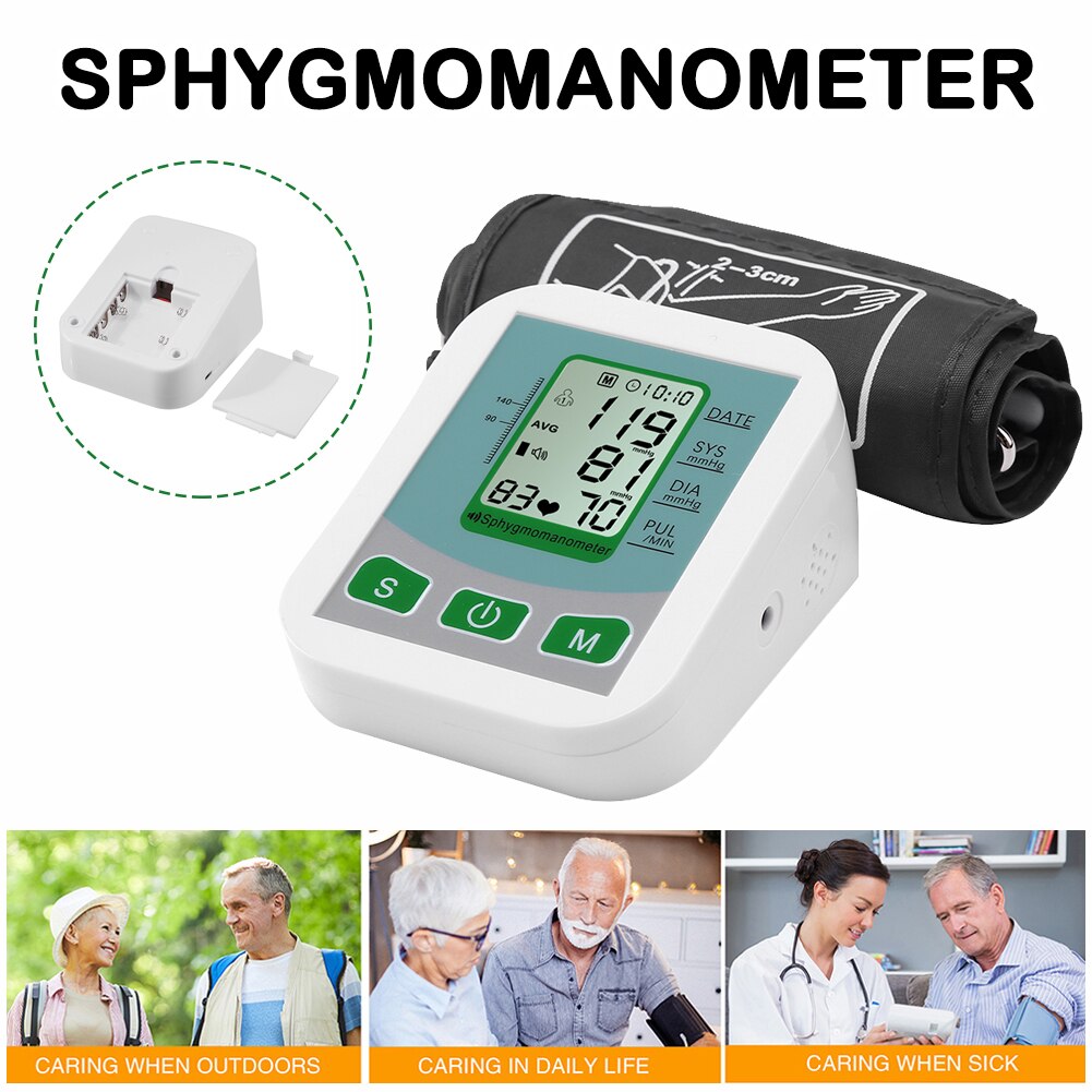 USB Digital Blood Pressure Monitor Sphygmomanometer Heart Rate Pulse Meter Measuring PR Upper Arm Pulse Household Meter