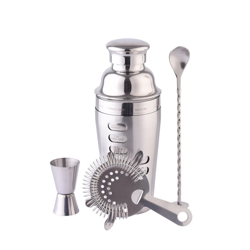 Set van 700/750/800ml roestvrijstalen cocktailshakers, barset, shakerset met houten rek, cocktailshaker, barset, roestvrijstalen mixer: K4-32