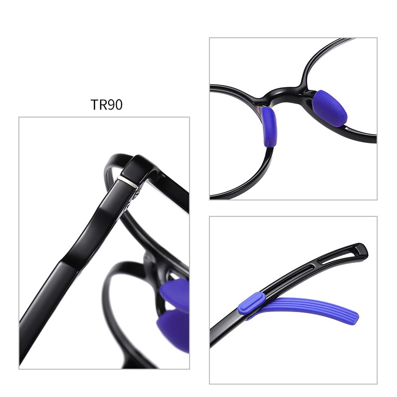 Round Anti Blue Light Kids Glasses Children Boy Computer Optical Frame Reflective Blocking Eyeglass Girls UV400 Filter TR90