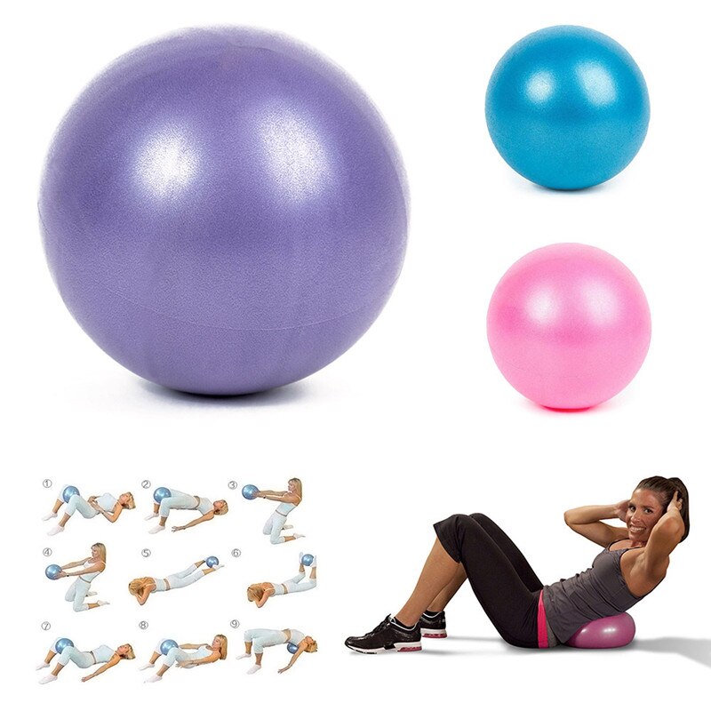 Mini Yoga Pilates Ball Explosion-proof Pvc Fitball for Stability Exercise Training Gym Anti Burst&slip Resistant Straw 25cm