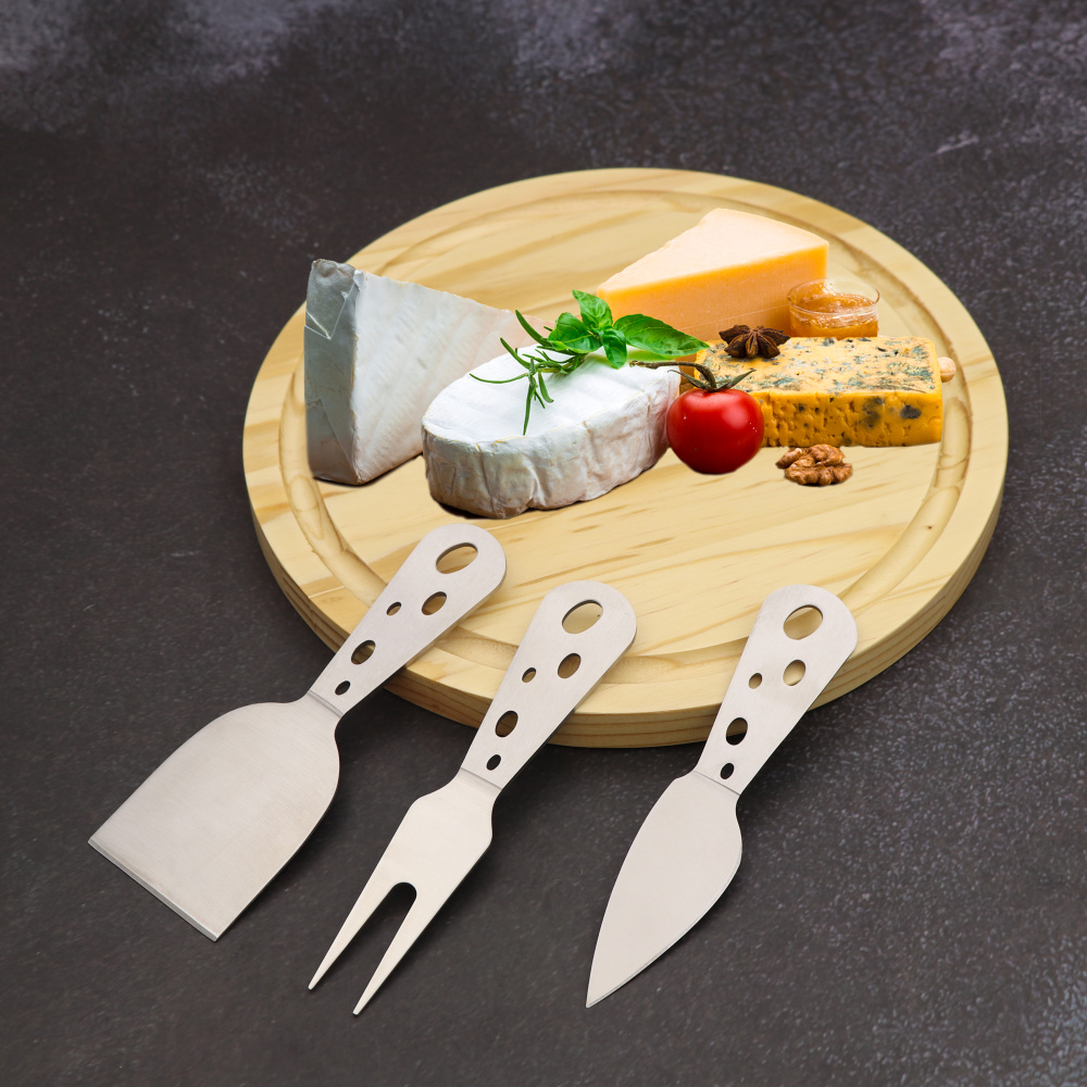 Jaswehome-Juego de cuchillos y tablas para queso, Kit de utensilios de madera para cortar y rebanar, utensilios de cocina, 4 Uds.