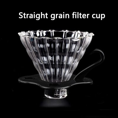 -Resistente ao calor filtro de vidro do copo de café de uma xícara de mãos domésticos lavado pote definir sua V60 funil de gotejamento pote de café: D