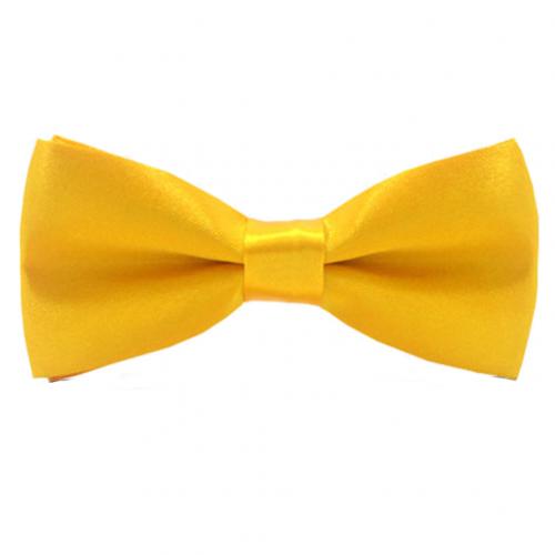 Baby kinderstropdas effen kleur verstelbare stropdas strik feest fotografie rekwisieten elastische kleurrijke vlinder satijnen feest accessoire: Gouden