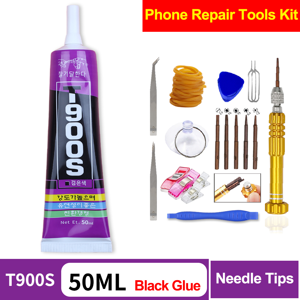 Cell Phone Repair Glue LCD Electronics Frame Display Epoxy Adhesive Touch Screen Headphone Speaker Rubber Edge Sealant Tools Kit: milky