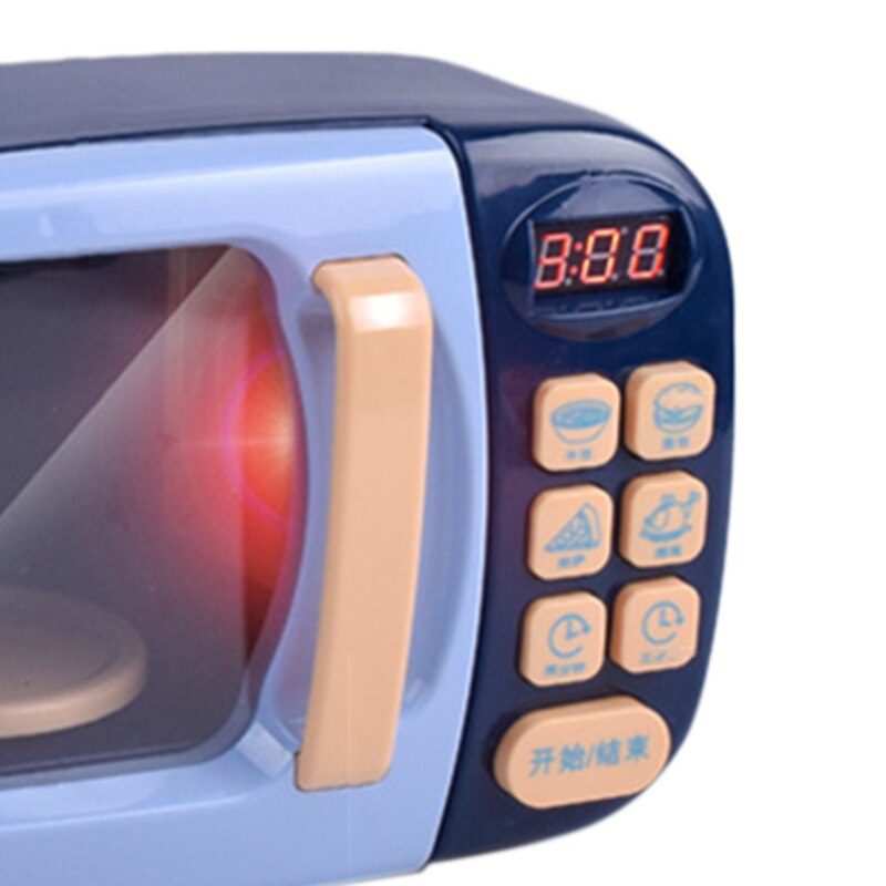 Ensemble de jeu de cuisine à micro-ondes pour enfants avec faux micro-ondes électrique avec sons et lumières idéal pour les tout-petits