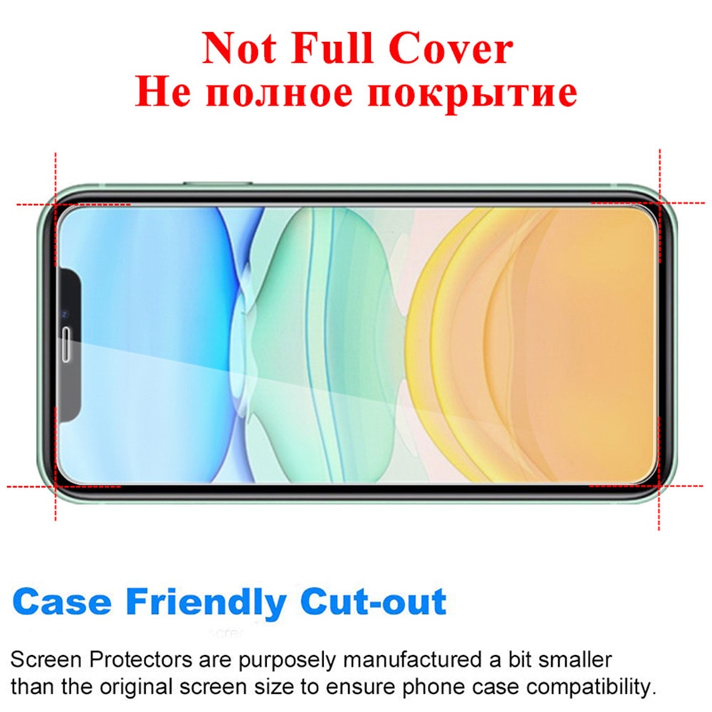 Verre de protection complet sur iPhone X XS 11 Pro Max XR 7 8 6s Plus 5 SE protecteur d'écran verre trempé pour iphone 11 Pro verre