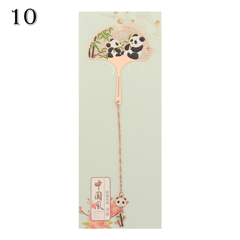 Nette Panda Metall Lesezeichen Anhänger Hohl Lesezeichen Buch Quaste Pagination Chinesischen Stil Lesezeichen Kinder Büro Schule Schreibwaren: 10