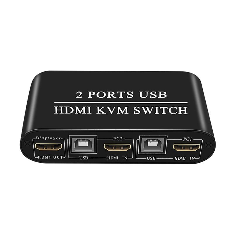4K KVM Switch 2-Port USB Manual Switcher Box Keyboard Mouse Splitter Y98A