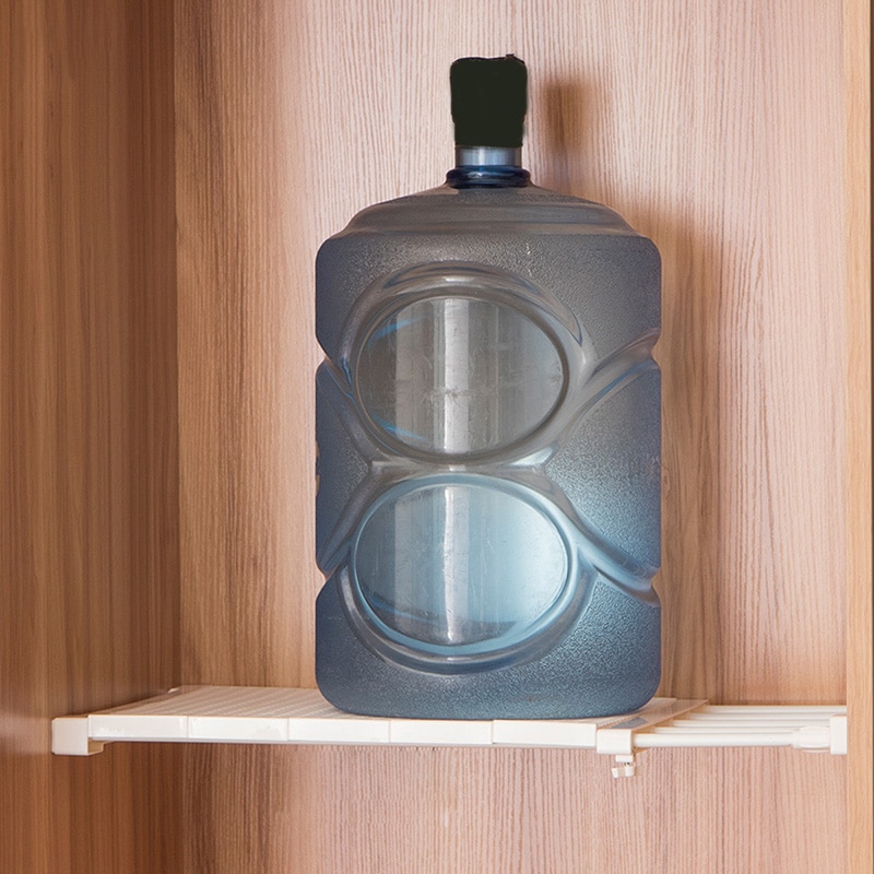 Retractable Closet Organizer Shelf Adjustable Kitchen Cabinet Storage Holder Cupboard Rack Wardrobe Organizer Bathroom Shelf