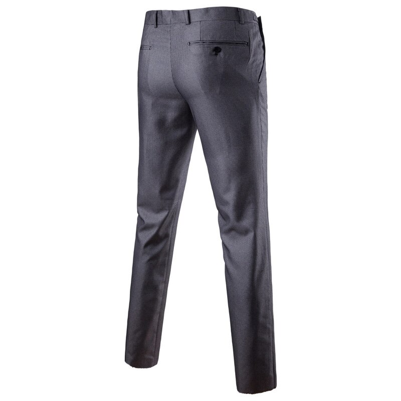 Traje de negocios para hombre traje de dos piezas (+ Pantalones blazer) Gris de Delgado banquete Caballero traje formal S-5XL