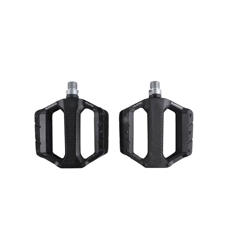 Shimano-eje de Pedal plano de PD-EF202, durabilidad igual a los modelos de , cuerpo ancho de aluminio para montar todos los días, PD-EF102