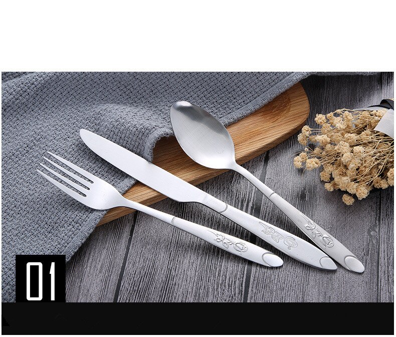 4 pz/impostato 304 in Acciaio Inox Rosa impostato di Posate in Oro Placcato impostato di Posate Da Tavola Posate Cena Cucchiaio della Forcella Della lama PO 005