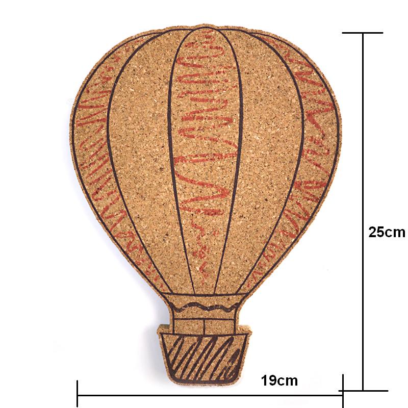 Ogień balon DIY tablica korkowa tablica ogłoszeń tablica ogłoszeń miękka drewniana płyta ścienna drukowane drewno korkowe z naklejką