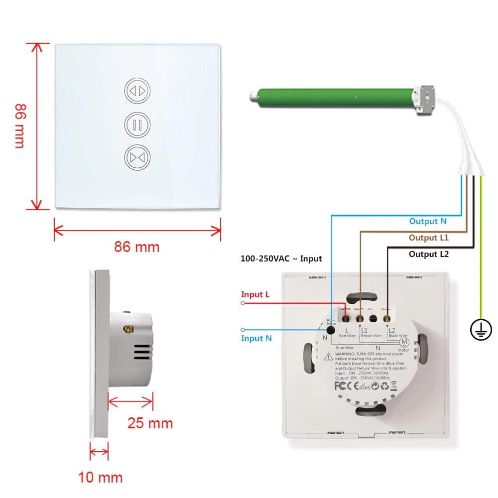 Google Home Alexa Echo commande vocale bricolage maison intelligente Tuya vie intelligente WiFi rideau aveugle interrupteur pour volet roulant moteur électrique