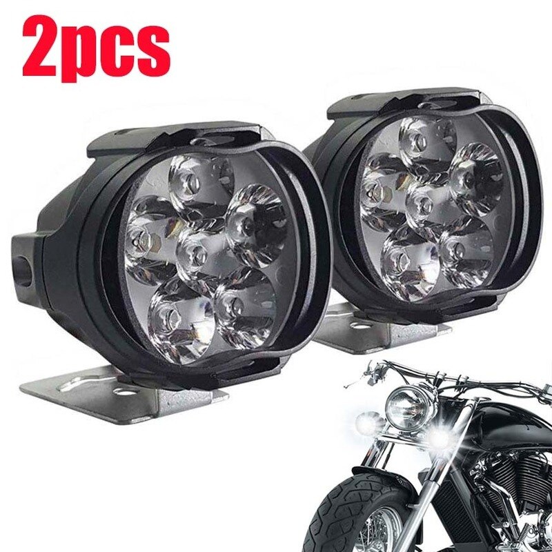 2 Stuks 6 Led Extra Koplamp Voor Motorfiets Spotlights Lamp Voertuig 6LED Extra Koplamp Helderheid Elektrische Auto Lichten