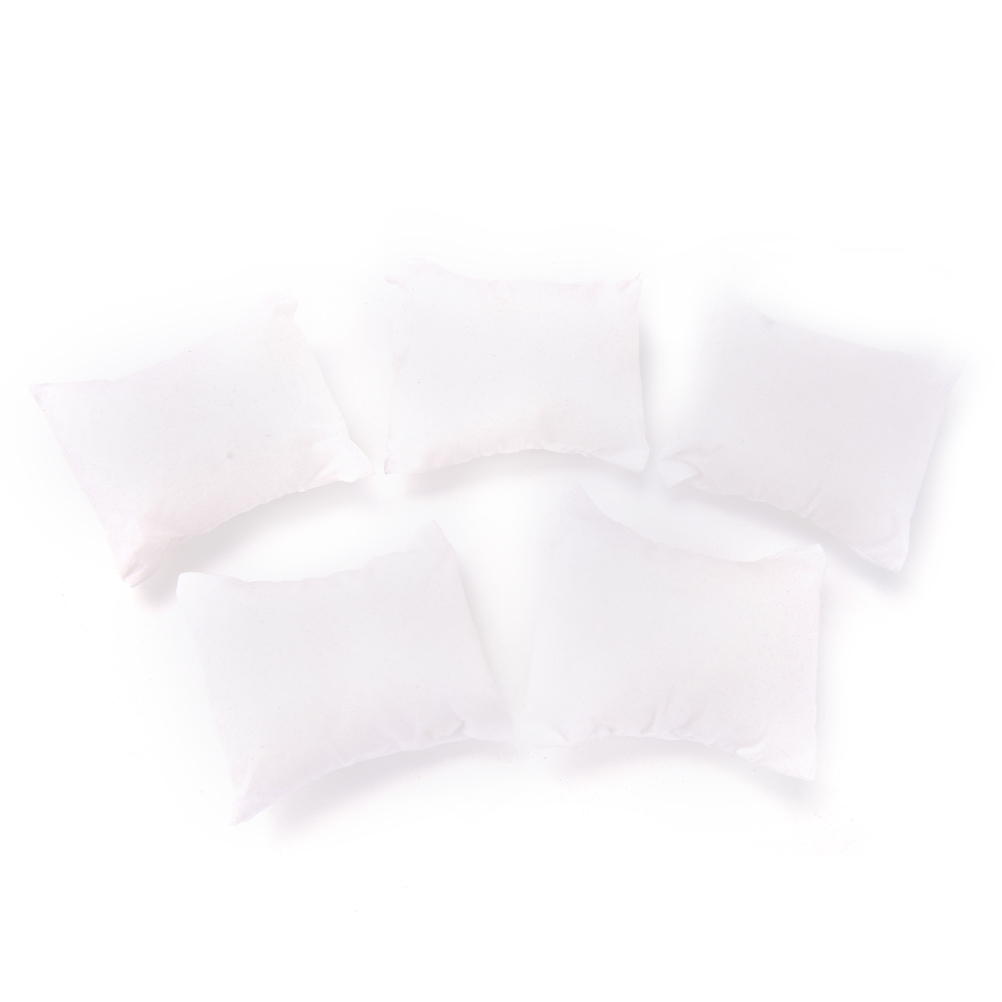 5pcs 8x9cm Watch Holder Display Pillows Bracelet Pillow Cushion Jewelry Bracelet Bangle Pillow Display Holder: White