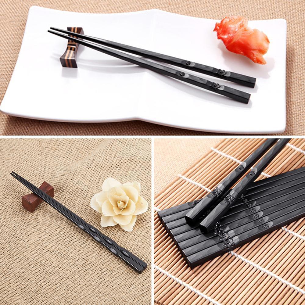 1 paar japanse eetstokjes, legering, antislip, sushi-voedsel, herbruikbare stokjes, eetstokjes, palillos, japanse stokjes, chinese  u0 s 8