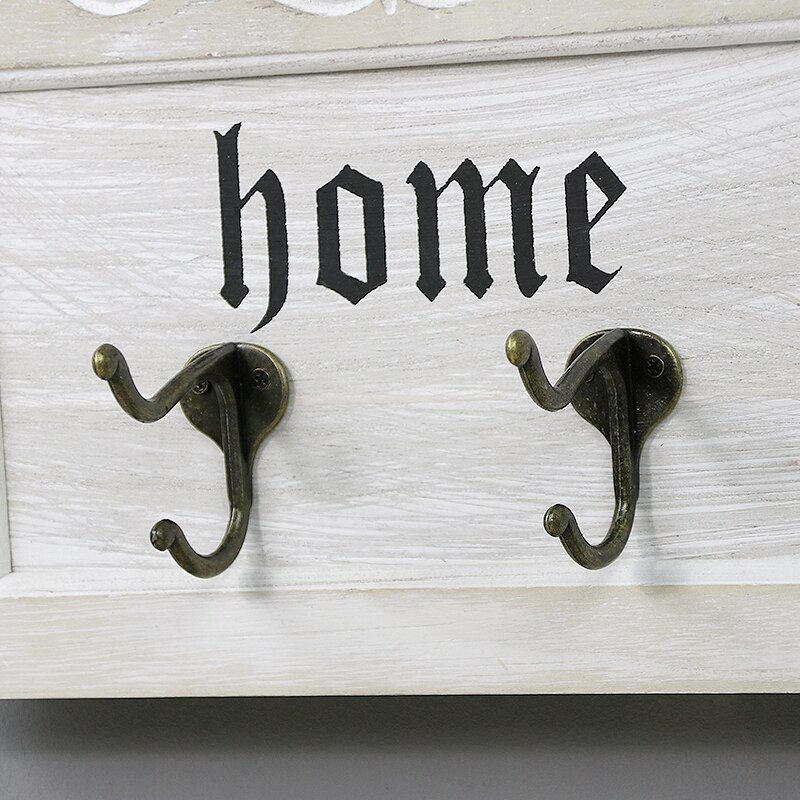 Wall Wooden Key Holder, Decorative Key organizer with Hooks,Coat Hooks, Custom Wedding Housewarming Anniversary