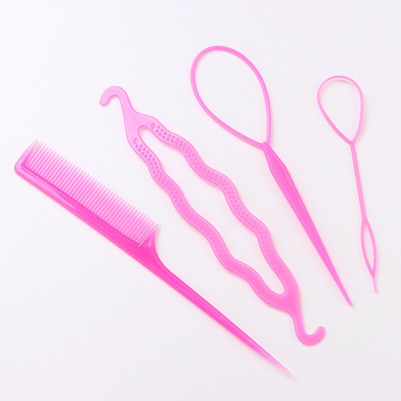 Salon 2-4pcs/set Women Girls Ponytail Creator Plastic Loop Pony Tail Clip Hair Braid Accessories Maker hair Styling Tool