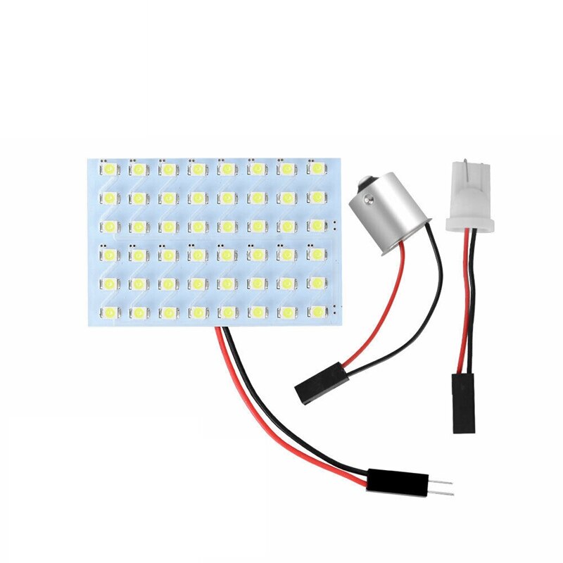 10X Wit Rv Trailer 48SMD Interieur Panel Led E Kaart Licht 1156 BA15S Adapter: Default Title