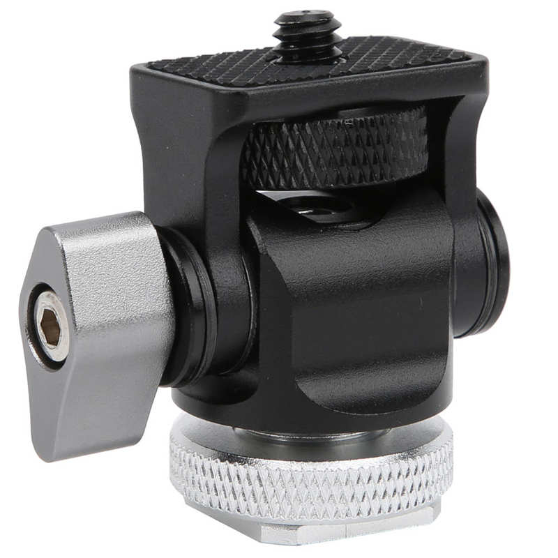 Monitor Bracket 180° Tilt Angle Adjustment Rotatable Ball Head Aluminium Alloy for Microphones Monitors Flashes