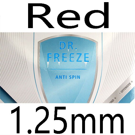 SUNFLEX DR.FREEZE ARC-PROOF Anti-arc (Anti-loop, Anti Spin, Defensive) Anti Power Rubber with Sponge 1.25mm Cake Sponge Light: RED 1.25MM