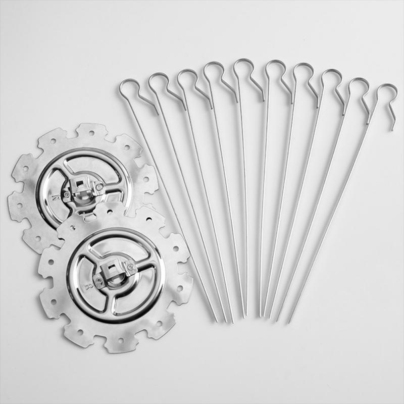 Set BBQ Grill Cage, Steel Metal Rotisserie Skewers Needle Cage Oven Kebab Maker Grill Oven For BBQ Tools Kitchen Accessories