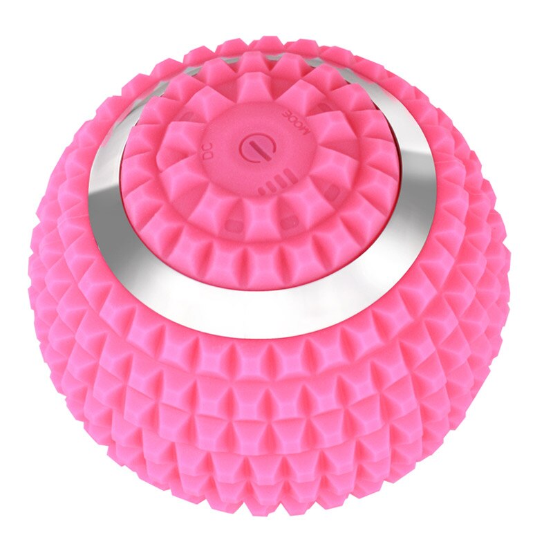 Siliconen Elektrische Yoga Bal Diepe Spier Trillingen Fitness Bal Verstelbare Voet Massage Fascia Bal 3D Vibratie Massage Bal: 03 rose pink