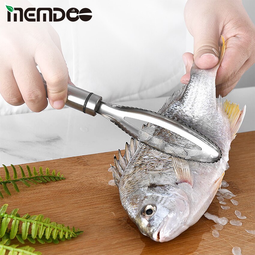 Memdoo Schubben Cleaner Rvs Vis Schoonmaken Gereedschap Schrapen Vis Schaal Remover Vis Scalers Keuken Koken Gereedschap: Default Title
