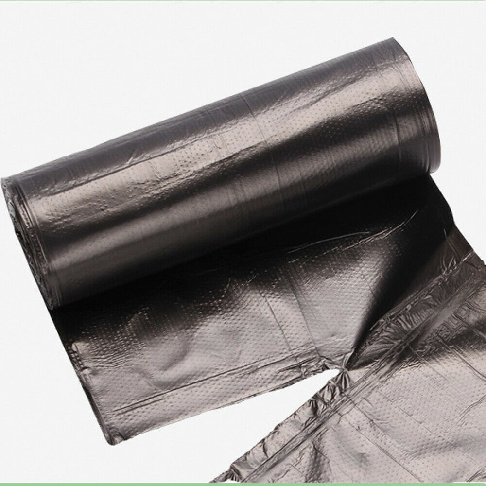 5 rollos/lote de bolsas de basura grandes, negras, gruesas, desechables, bolsas de basura de plástico para privacidad, 45x50cm