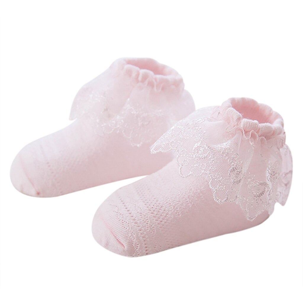 #37 siatka skarpety dziecięce koronkowa dziewczyna cienkie studenckie oddychające skarpety dziecięce moda dziecięca śliczne jednokolorowy ciepły skarpetki Детские носки Нов год: różowy / S