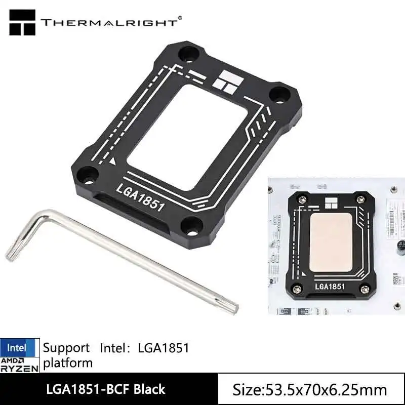 Thermalright LGA1851-BCF BLACK CPU bend correction fixed 1851 buckle anti-bending bracket pressure plate for Intel LGA1851: black