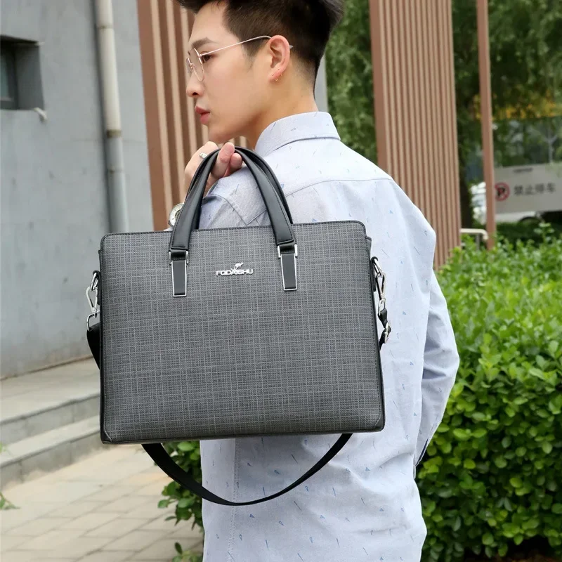 Handbags Office Male Executive Briefcase Large Luxury Tote Laptop Bag for Man Shoulder Messenger