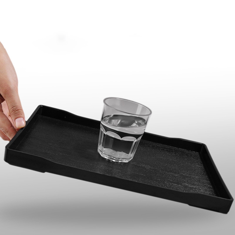 Serveringsbakke stil rektangulær plastbakke madserveringsbakke til restaurant hjem hotel plastik kornbakke robust og holdbar