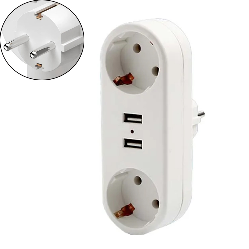 Białe europejskie 2-drożne 3-drożne przedłużenie ścienne UE gniazdo zasilania niemcy Korea rosja Schuko konwerter wtyczki gniazdo 16A 3500W typ E