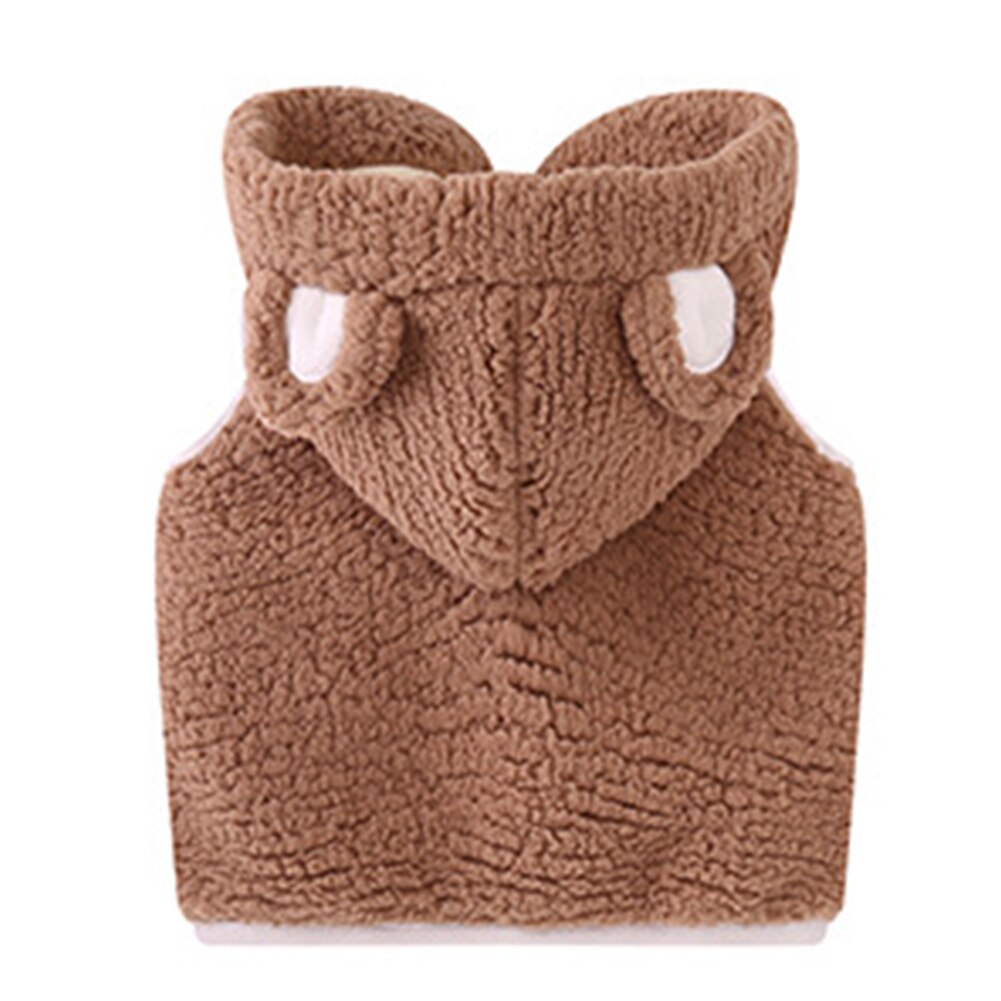 Knop Leuke Warme Zachte Baby Peuter Uitloper Mouwloze Meisjes Jongens Baby Vest Comfortabele Herfst Winter Hooded Mode