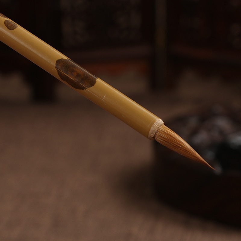 Chinese Kalligrafie Pen Wezel Haar Chinese Schilderkunst Kalligrafieborstel Huzhou Kleine Reguliere Script Schrijven Borstel Pen Tinta China