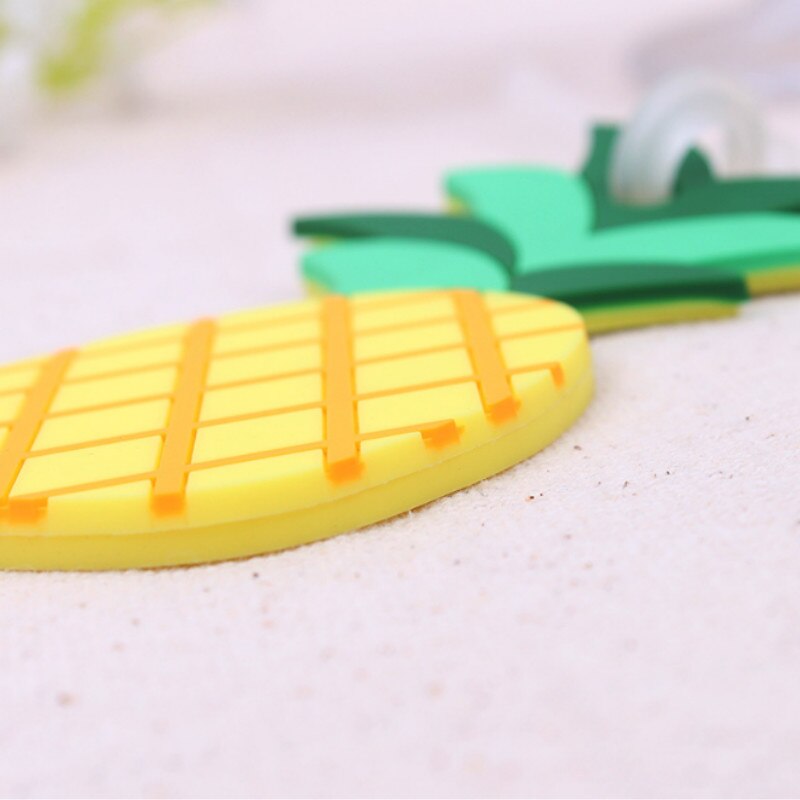 Siliconen Gel Ananas Bagagelabel Koffer Id Adres Holder Bagage Boarding Tags Identifier Reizen Accessoires