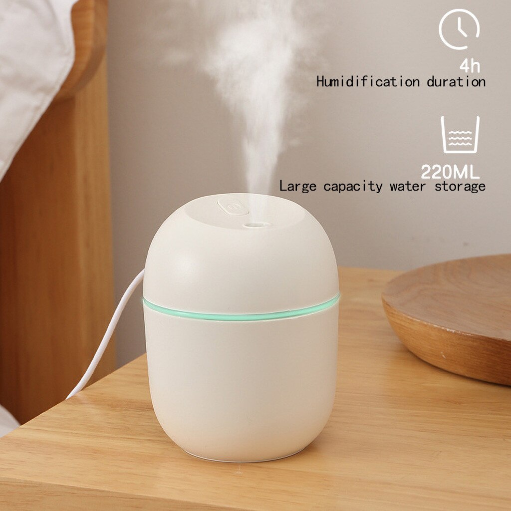 L40 Ultrasonic Mini Air Humidifier 200ML USB Fogger Mist Maker with LED Night Lamp Aroma Essential Oil Diffuser for Home Car