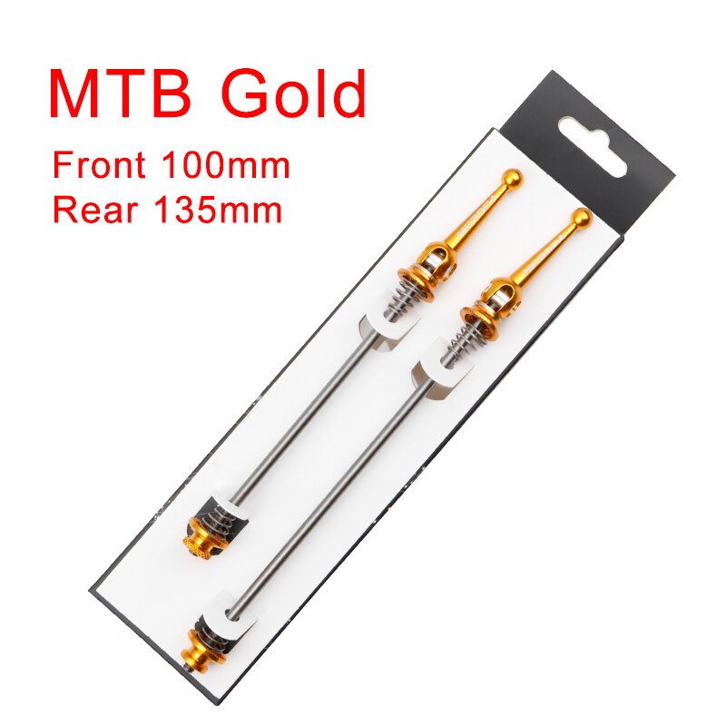 MEROCA 1 Pair MTB Quick Release Skewer is suitable for mountain bike Road bike Quick Release MTB hub quick release parts: MTB Gold