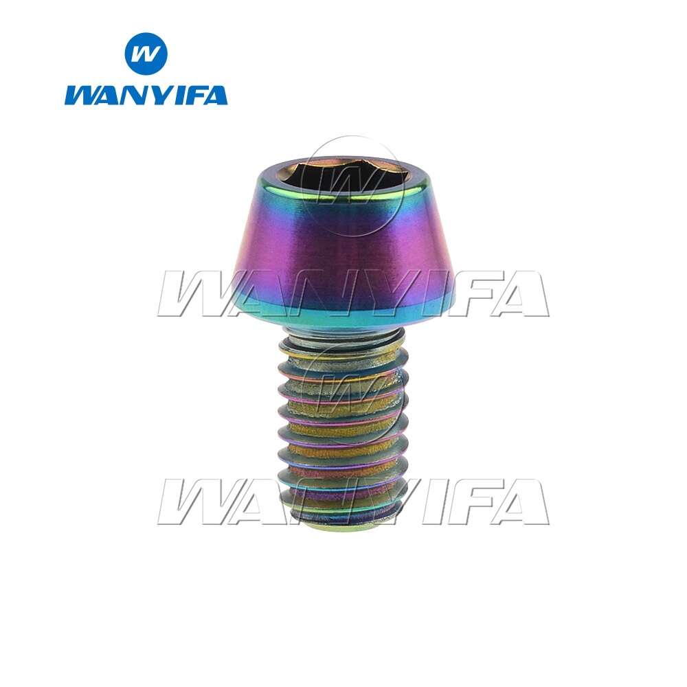 Titanium bouten ti schroef conische kop  m6 x 10 15 16 18mm fietsbouten fietsbouten voor fietsonderdelen fietsstuurpen: M6 x 16mm regenboog