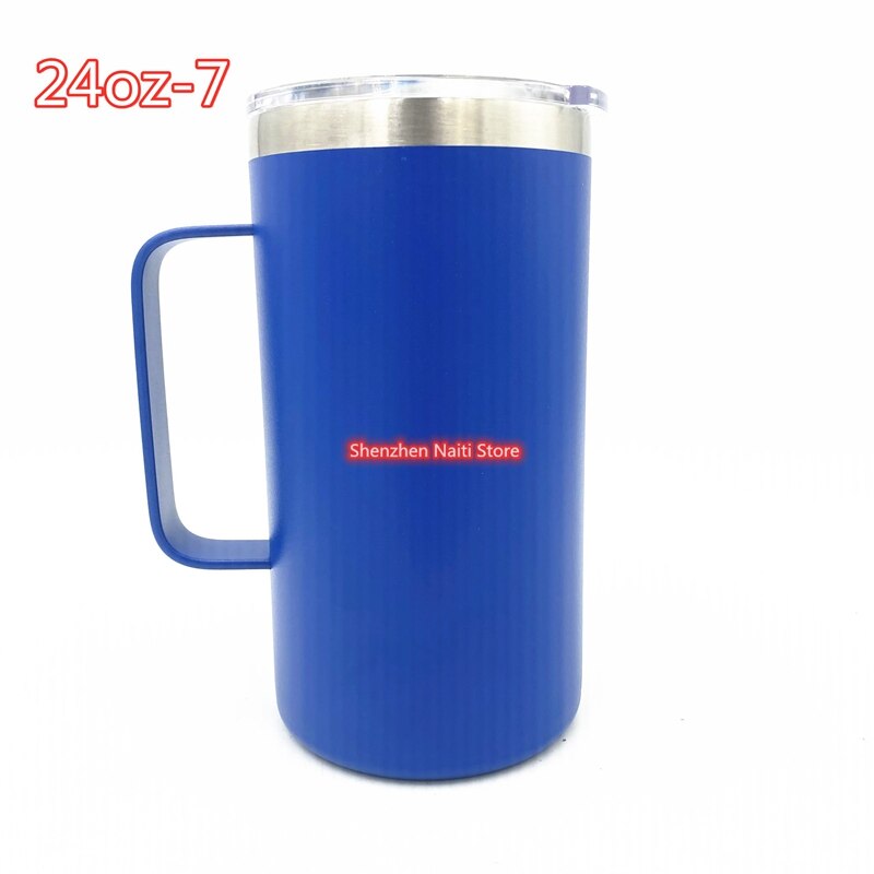 Coffee Mug with Handle, 24oz Insulated Stainless Steel Coffee Travel Mug, Double Wall Vacuum Reusable Coffee Cup with Lid: 24oz-7