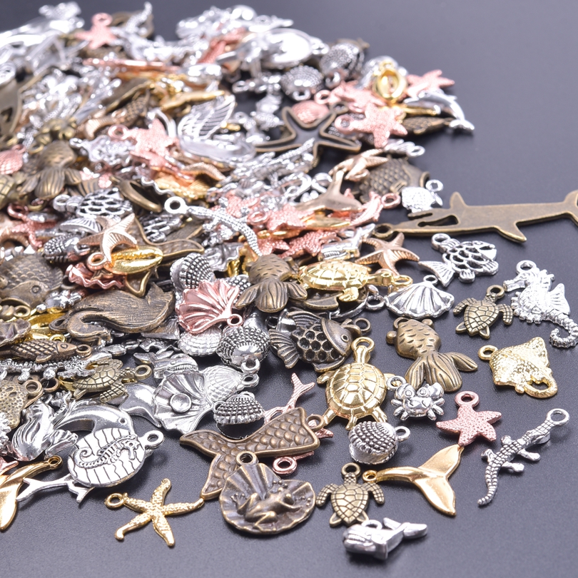 Vintage willekeurige klok Gear Charms soi Steampunk hanger voor hiphop kettingen collier sieraden maken accessoires bulk onderdelen: Blue Zinc Plated