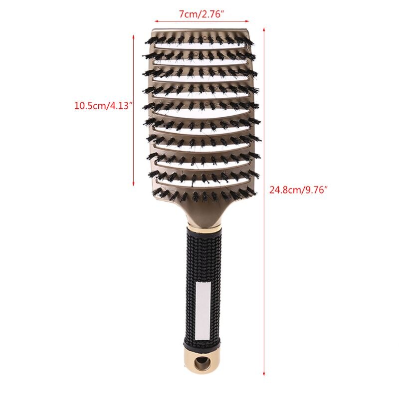 Salon Bristle &amp; Nylon Hairbrush Scalp Massage Comb Wet Hair Brush Wet Curly Hair Brush Hairdressing Styling Tools