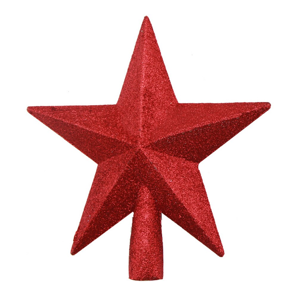 Gold Silver Christmas Star Ornaments Xmas Home Decor 1pc Christmas Tree Top Decoration 200mm Shatterproof Glitter Star