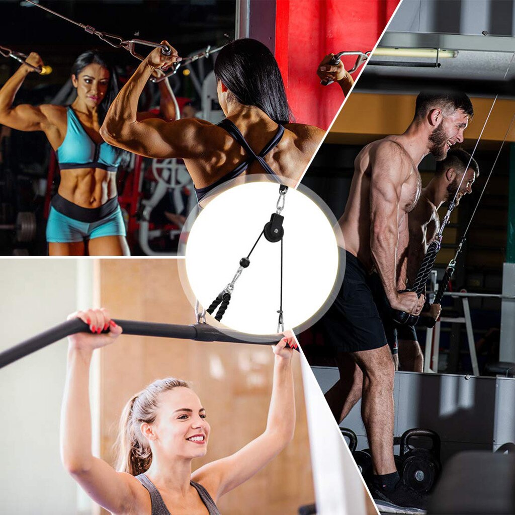 Silent Gym Cable Pulley, 360 Rotation Smooth Pulley, DIY Attachment for Home Gym Pulley System, Equipment Replacement