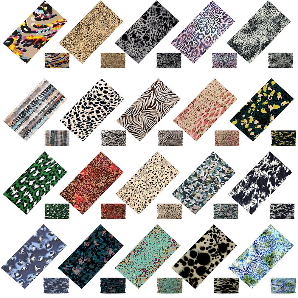 Nouvelle écharpe anti-poussière matériau doux et élastique motif léopard Cool unisexe magique Tube écharpe Fitness bracelet bandeau