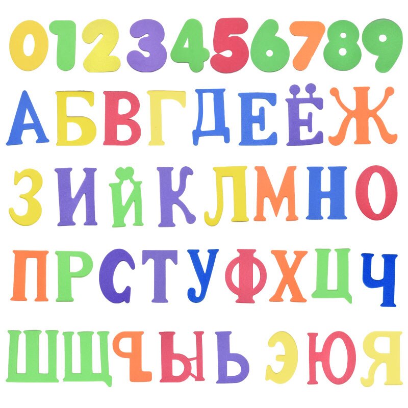 Bathtub Bathroom Education Learning Toys Foam Letters Alphanumeric Total Bubble Stickers Children's Puzzle DIY Toy Set 36Pcs: J-Random Color Set