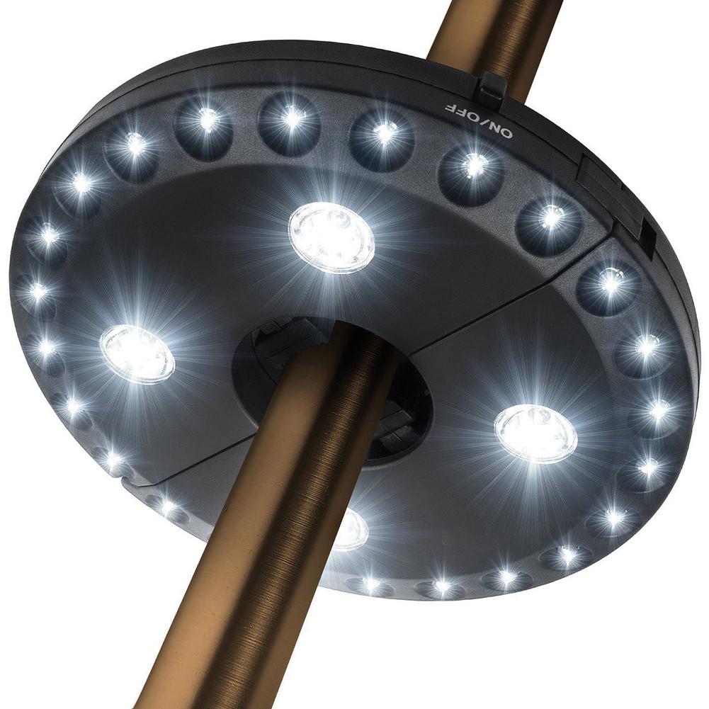 Paraplylys avtakbar bærbar campingteltlampe med 3 lysmoduser batteridrevet ledet lommelykt #cw