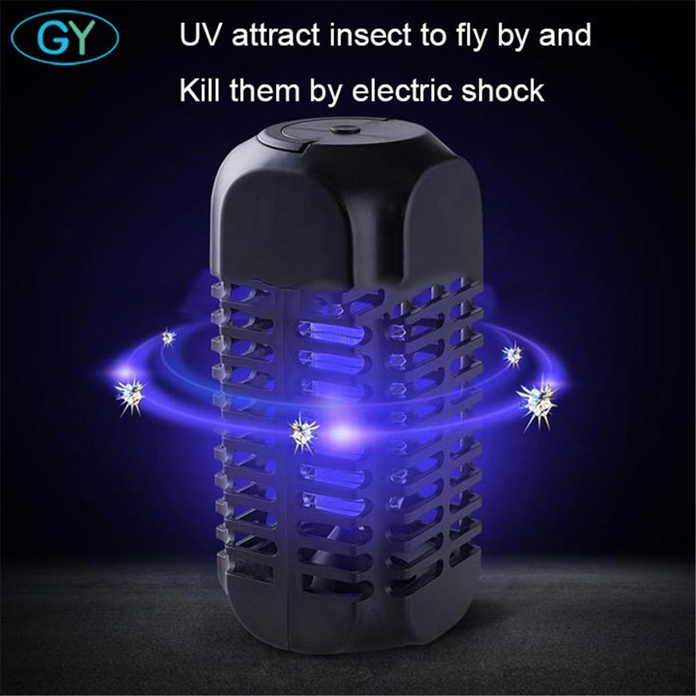 2W DC5V USB zasilany elektroniczny zabójca komarów lampa, czarny biały kryty latające owady łapka na owady środek odstraszający komary eliminator